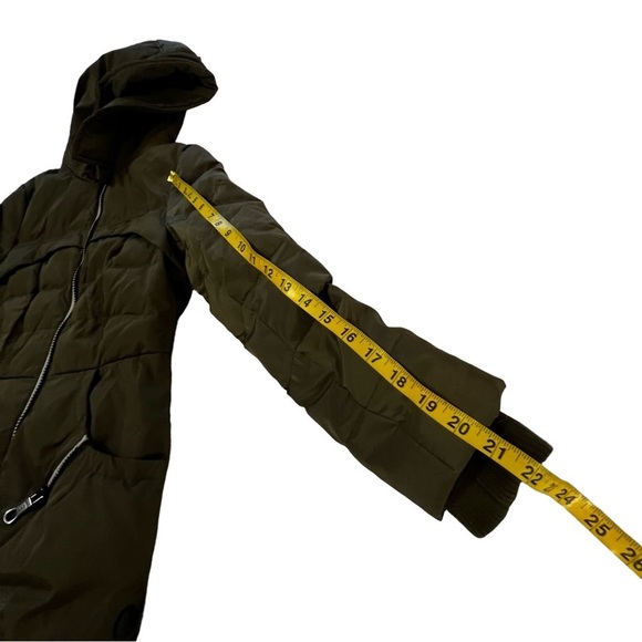 Orolay Women's Green Down Puffer Jacket Hooded Winter Coat Two-Way Zipper Size M - Picture 8 of 15